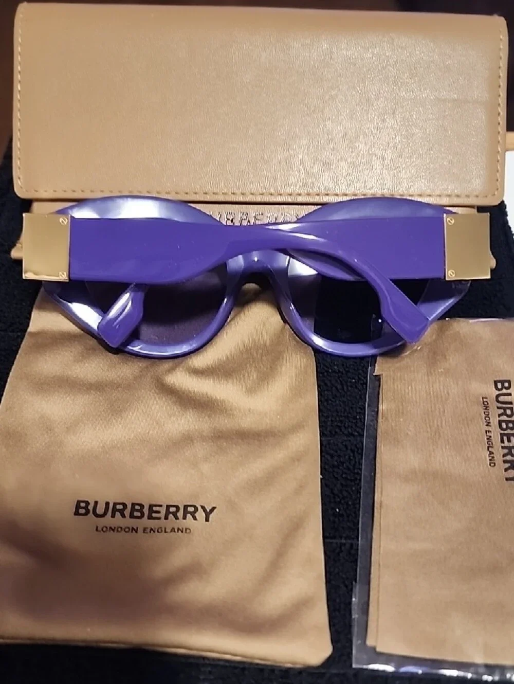 Burberry Purple Oversized Cat-Eye Sunglasses